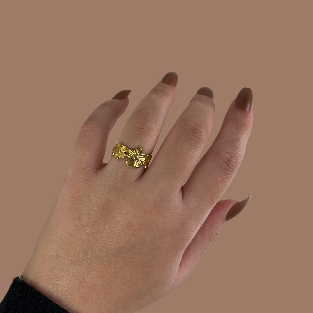 Blossom Band Floral Ring