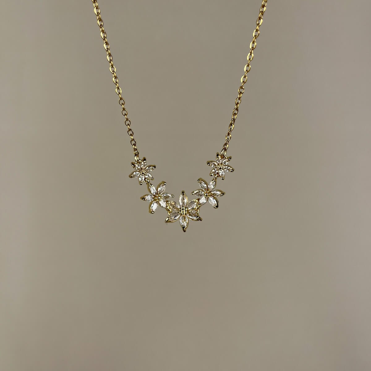 Floral Radiance Crystal Necklace