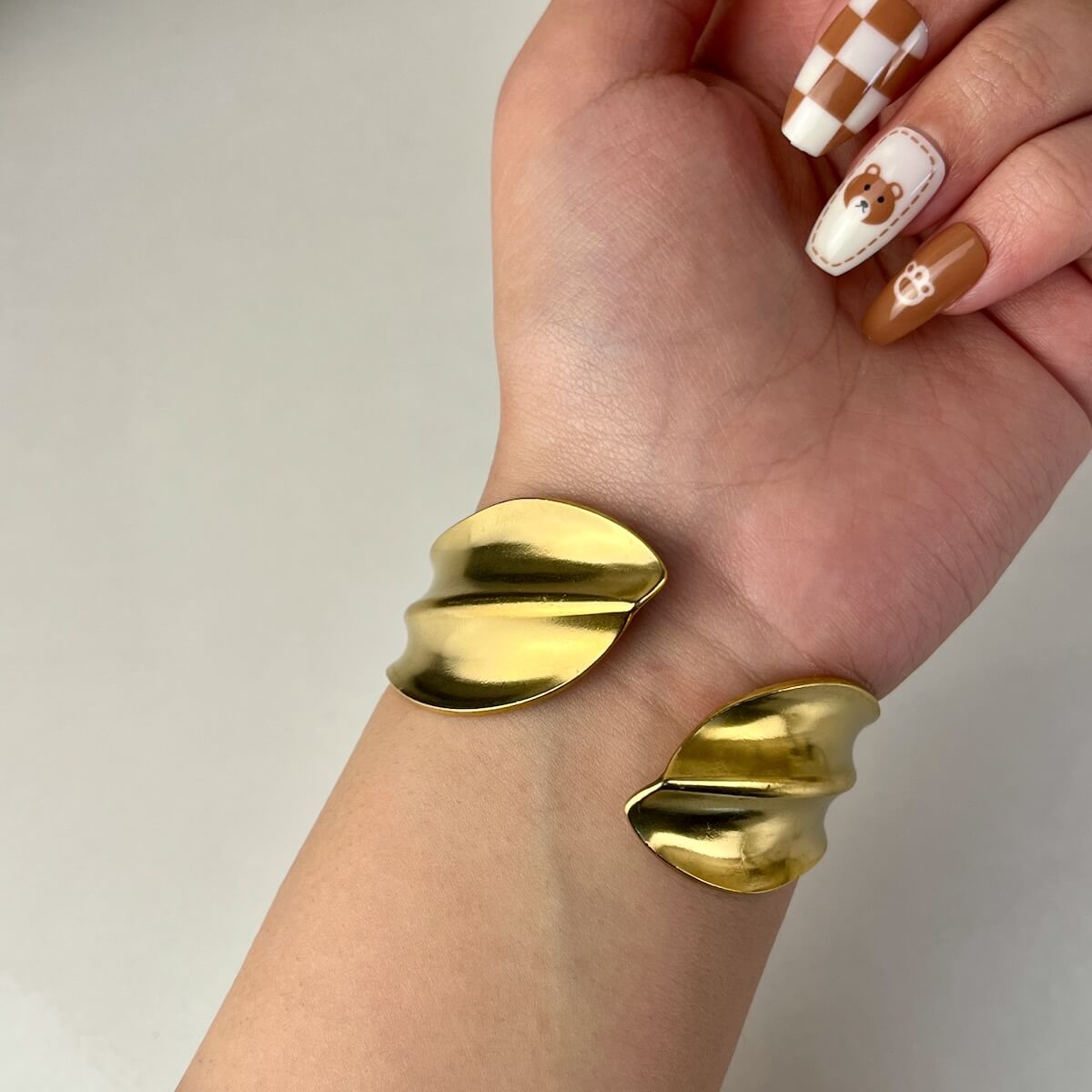 Gilded Leaf Cuff Bracelet