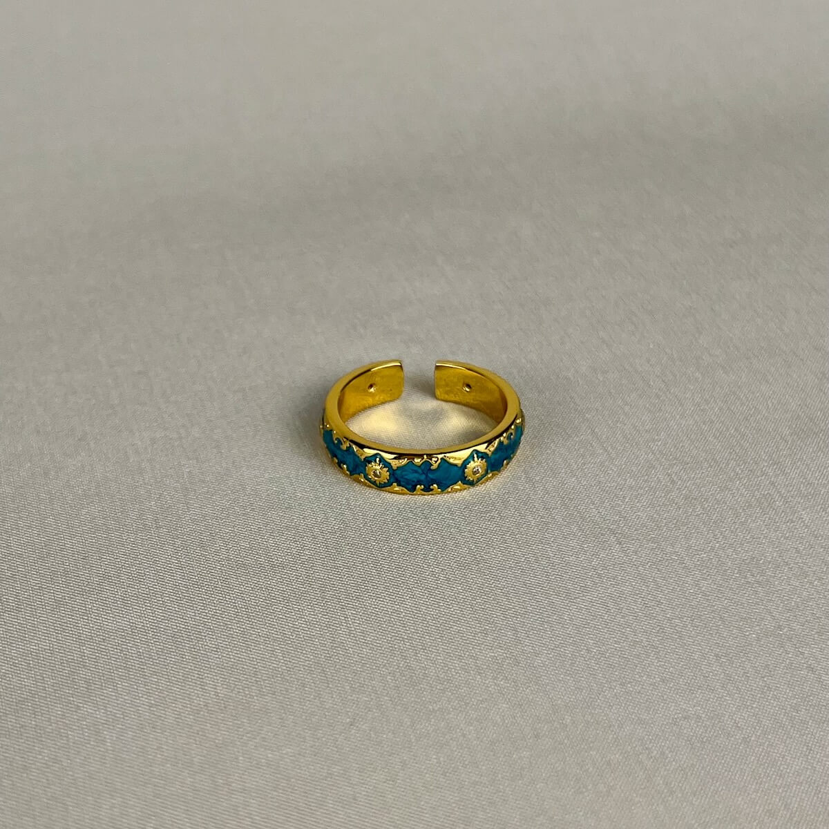 Golden Azure Vine Ring