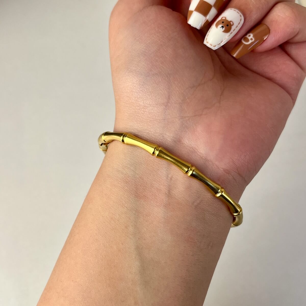 Golden Bamboo Bangle
