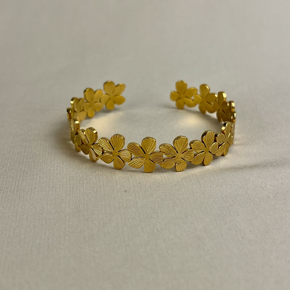 Golden Blossom Cuff Bracelet