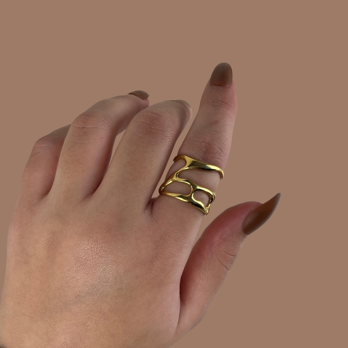 Golden Loop Ring