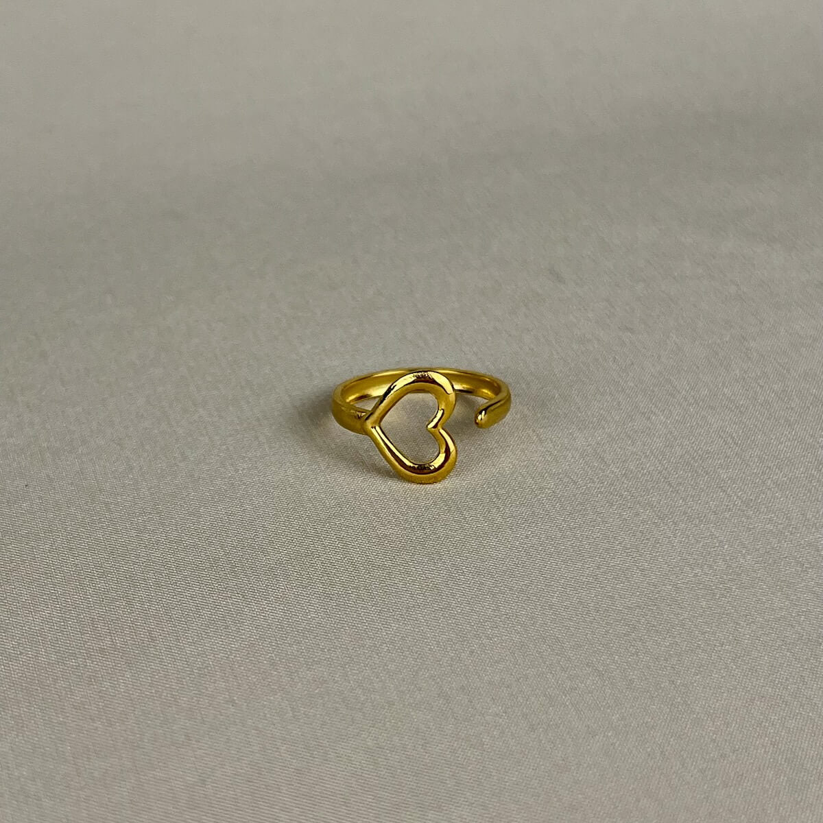 Golden Open Heart Ring