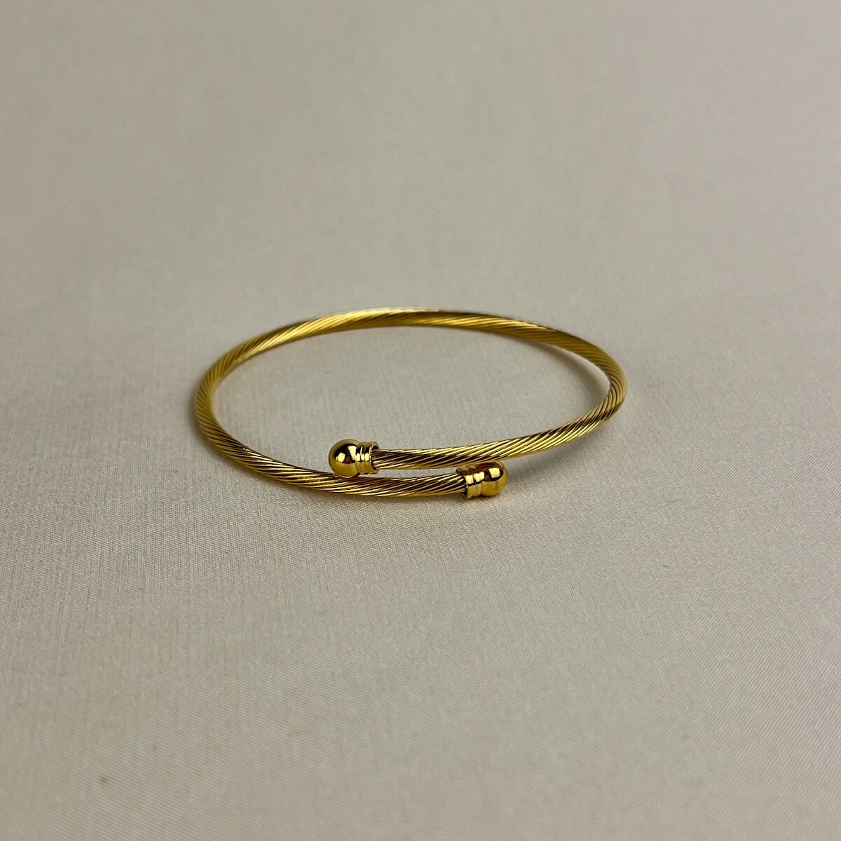 Golden Twist Cable Bangle