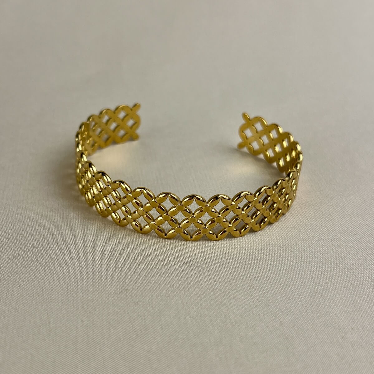 Golden Woven Cuff Bracelet