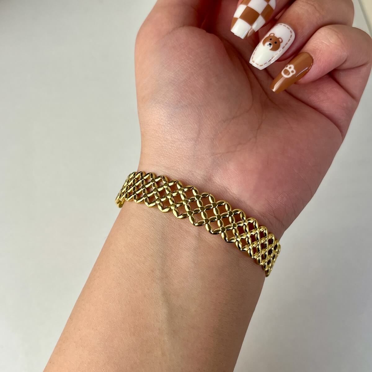 Golden Woven Cuff Bracelet