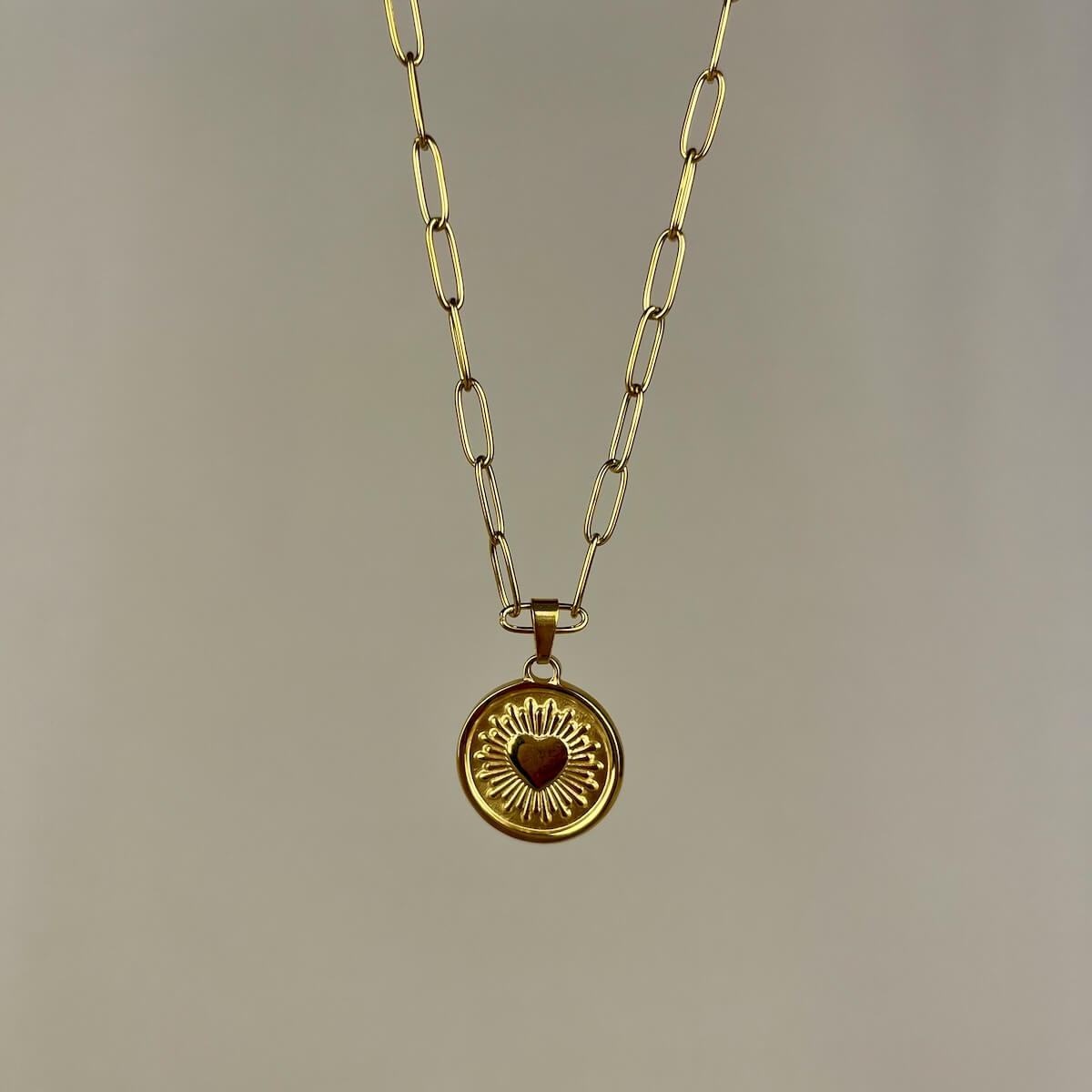 Radiant Heart Medallion Necklace