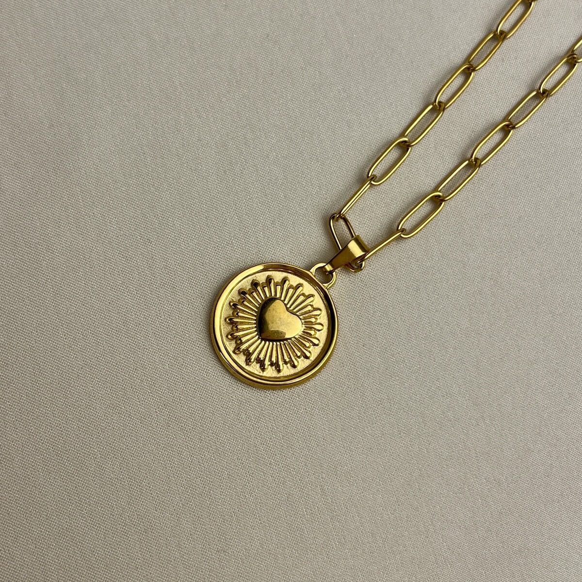 Radiant Heart Medallion Necklace
