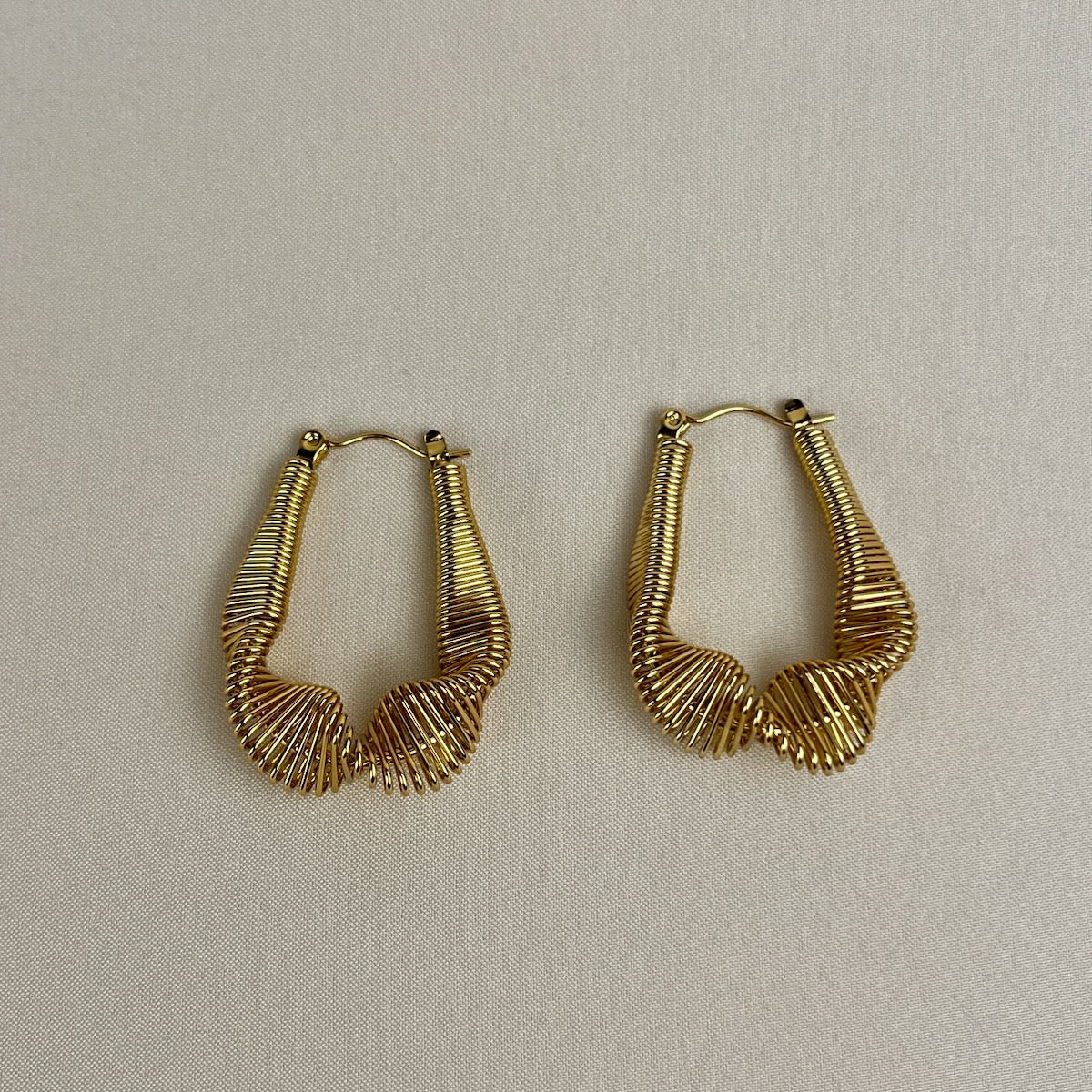 Twisted Gold Hoops