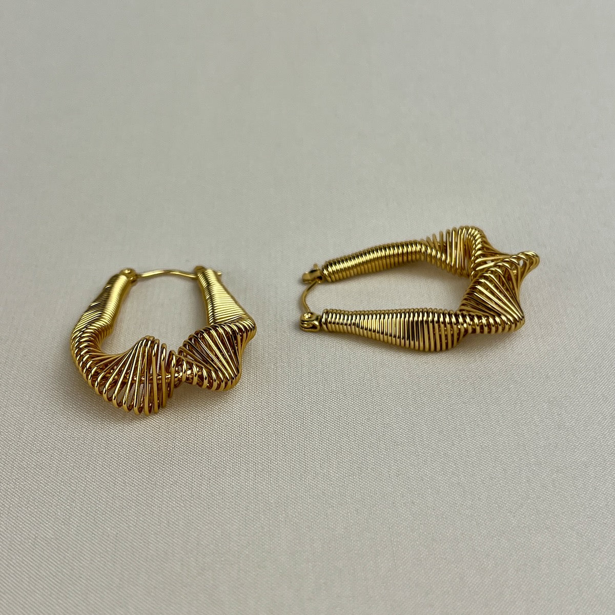 Twisted Gold Hoops