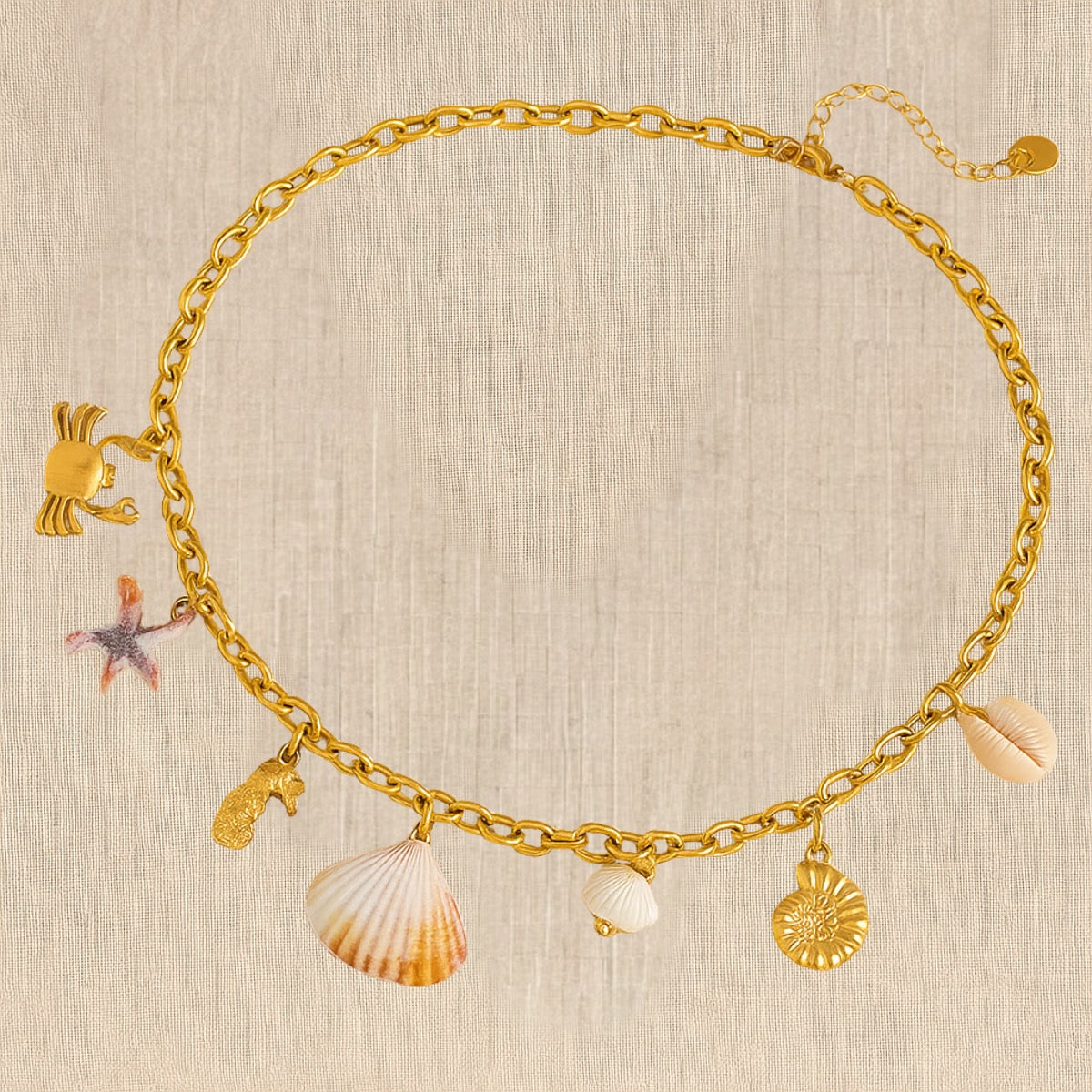 Golden Shoreline Treasures Necklace