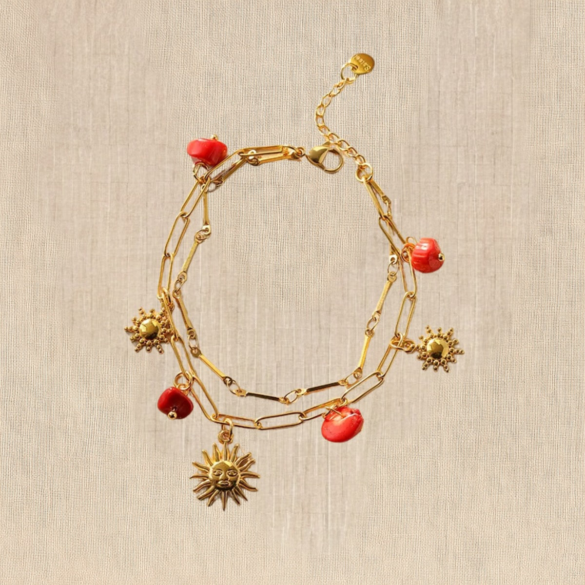 Solar Blaze Double Chain Bracelet