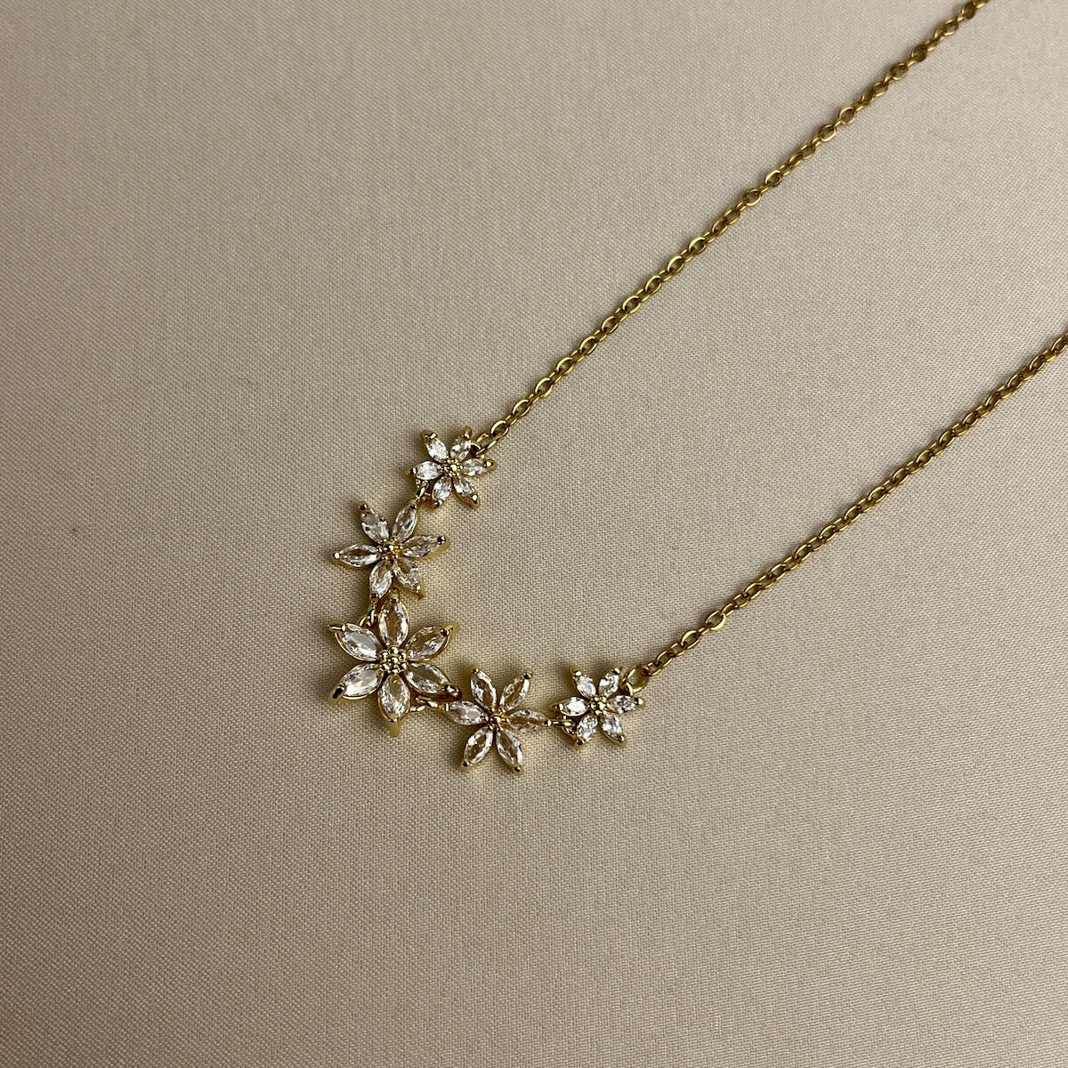 Floral Radiance Crystal Necklace