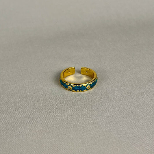 Golden Azure Vine Ring