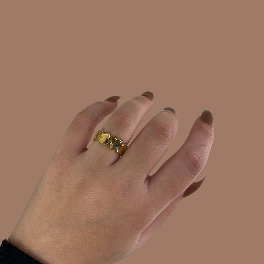 Golden Heart Bond Ring
