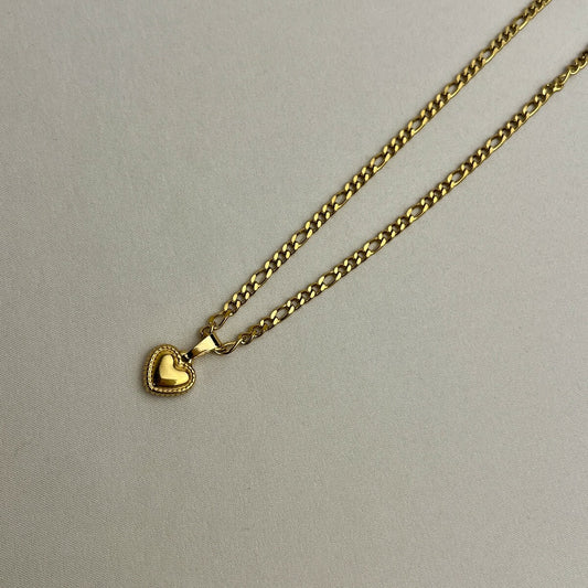 Golden Heart Chain Necklace