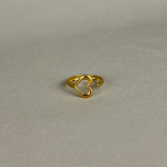 Golden Open Heart Ring