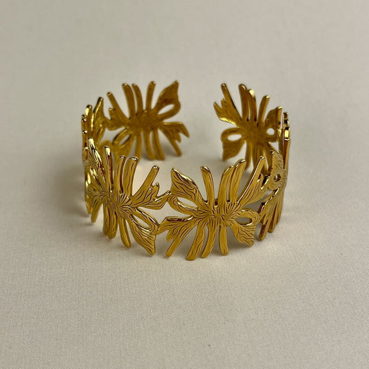 Golden Palm Cuff Bracelet