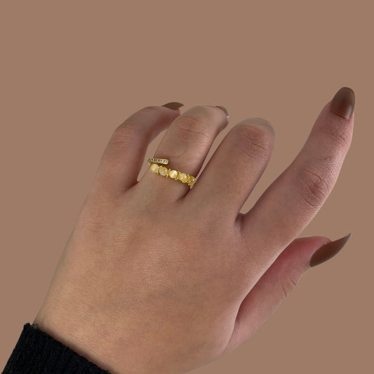 Golden Solene Ring