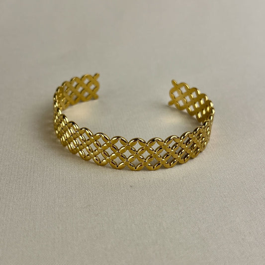 Golden Woven Cuff Bracelet