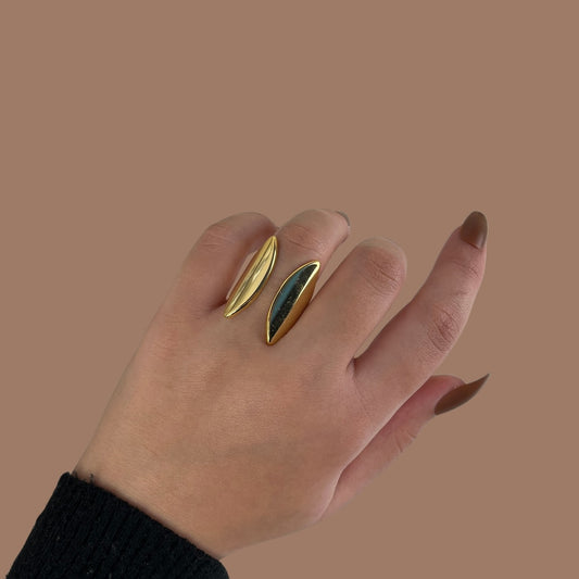 Lunar Curve Statement Ring