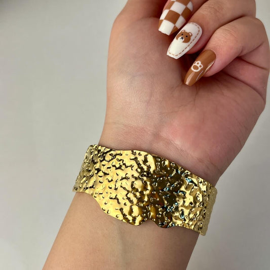 Luxe Hammered Cuff Bracelet