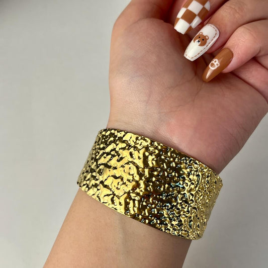 Molten Gold Cuff Bracelet