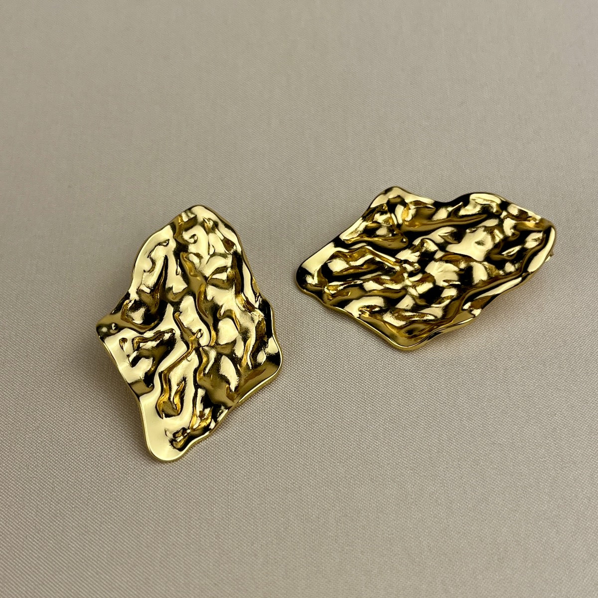 Molten Textured Statement Earrings