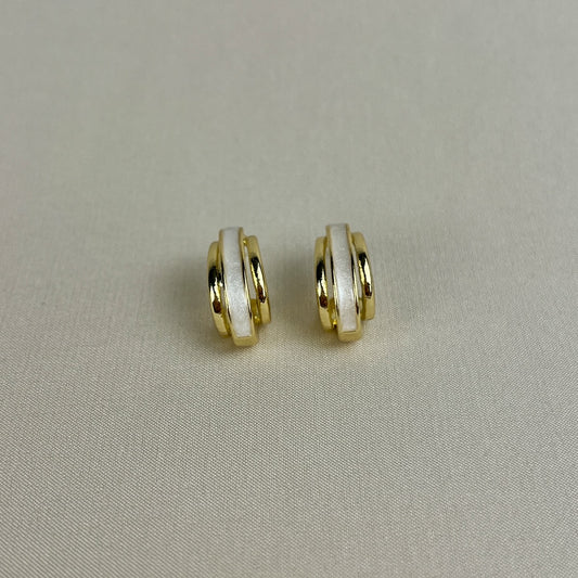 Pearl Duet Hoop Earrings