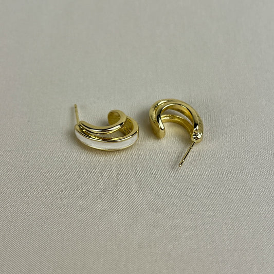 Pearl Duet Hoop Earrings