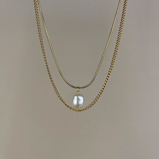 Pearl Essence Layered Necklace