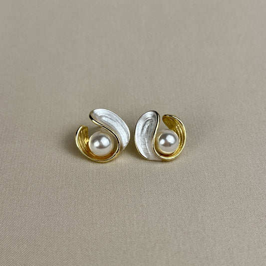 Pearl Swirl Earrings