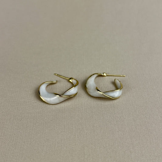 Pearl Swirl Hoops