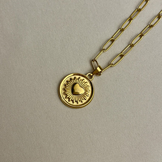 Radiant Heart Medallion Necklace
