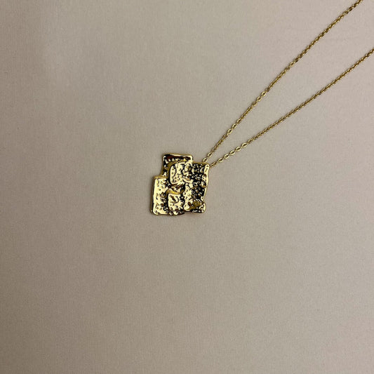 Textured Gold Statement Necklace