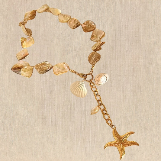 Golden Reeffall Necklace