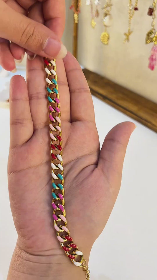Sunset Glaze Chain Bracelet
