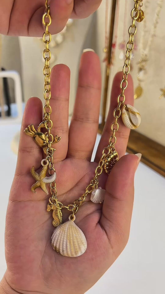 Golden Shoreline Treasures Necklace